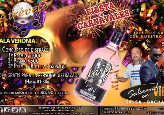 Fiestas salseras en discoteca Atrevete en Málaga